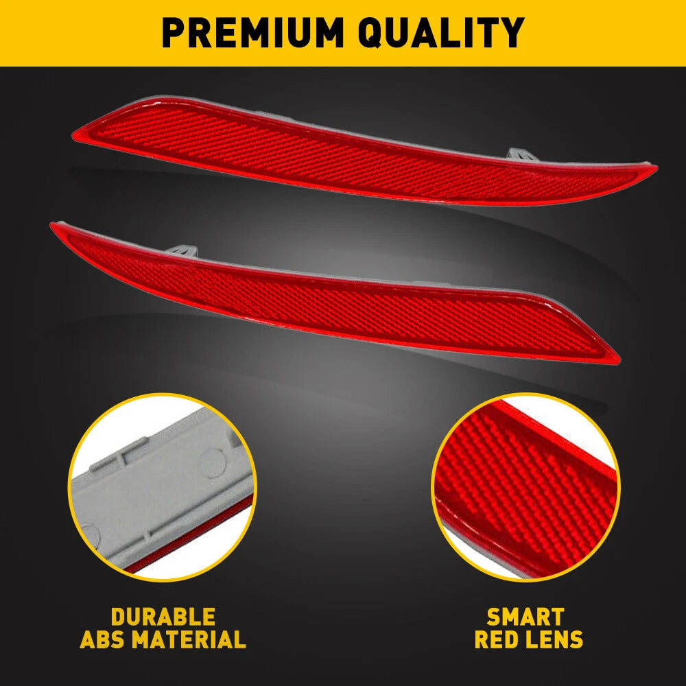 Rear Bumper Reflector Light Left+Right Case Side Red Fit For 2013-18 Ford Fusion 6B93BC-57