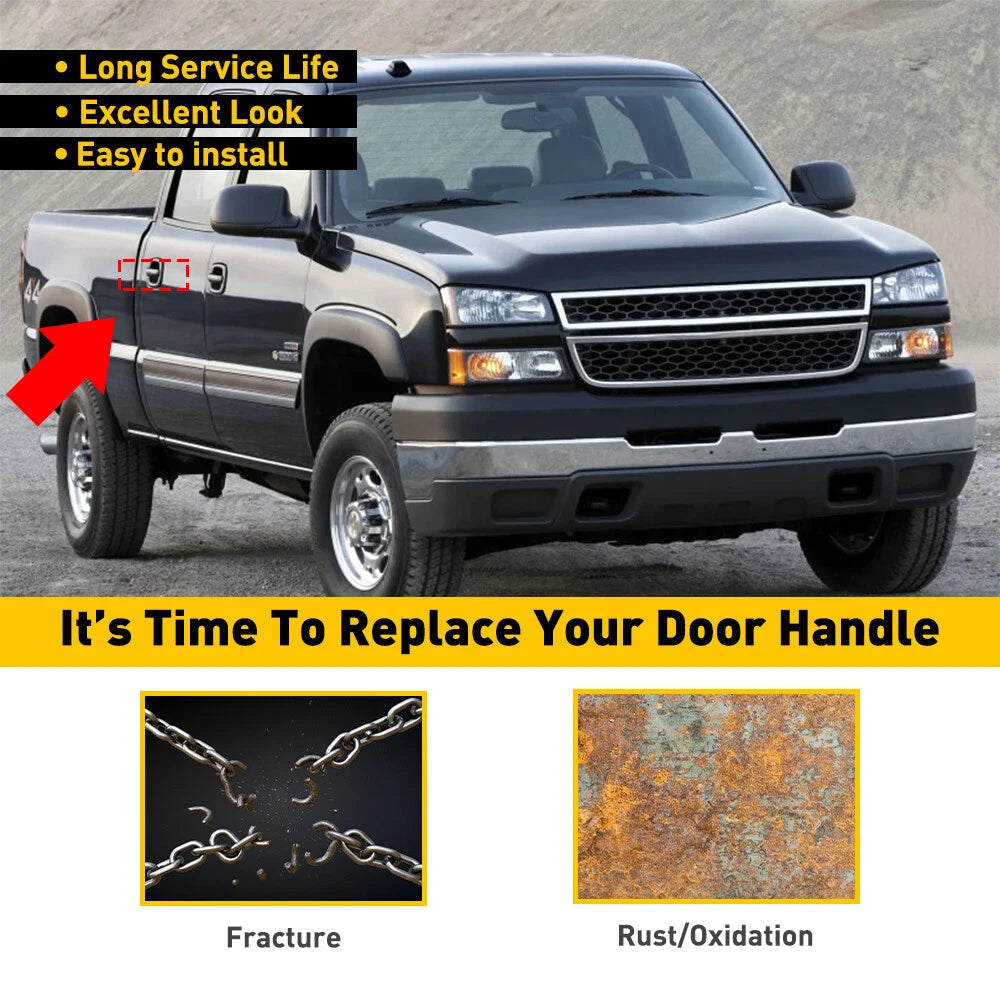 Rear Side Passenger Exterior Handle Door For 04-06 Chevrolet Silverado 1500 EOA 6B93BC-57