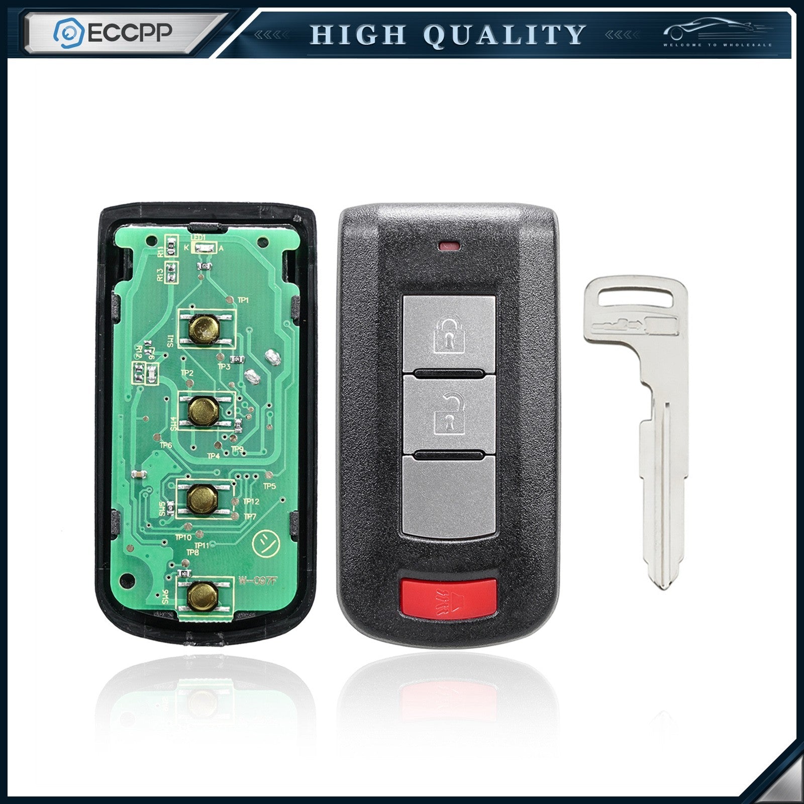 For Mitsubishi Lancer 2008-2017 OUC644M-KEY-N 2Pcs Remote Car Key Fob 6B93BC-57
