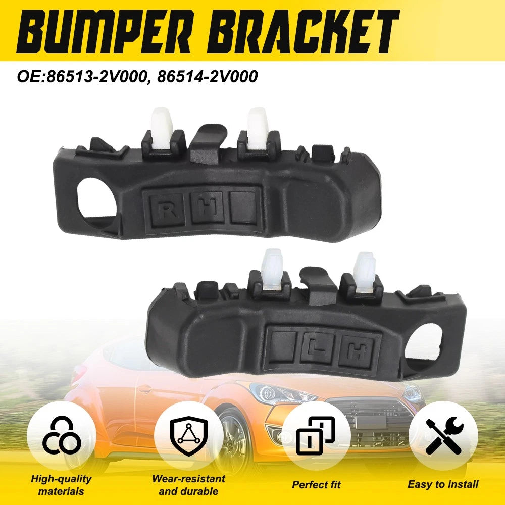 2x Front Bumper Bracket For 2012-2017 Hyundai Veloster 86513-2V000 86514-2V000 A 6B93BC-57