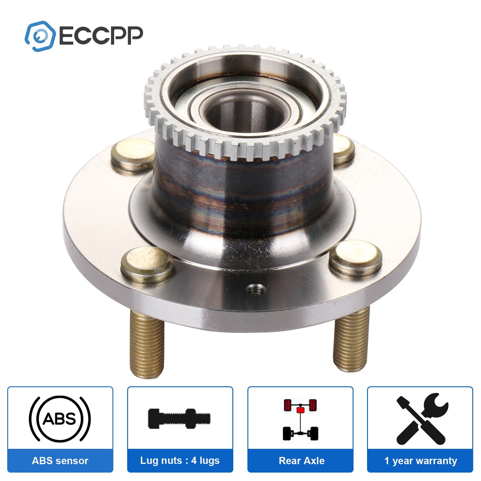 1Pc Wheel Hub Bearing Rear FWD For Chevrolet Aveo Aveo5 Pontiac G3 Wave W/ ABS 6B93BC-57