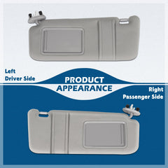 For 07-11 Toyota Camry Gray Sun Visor Pair Left & Right Side W/ Sunroof KOEEP