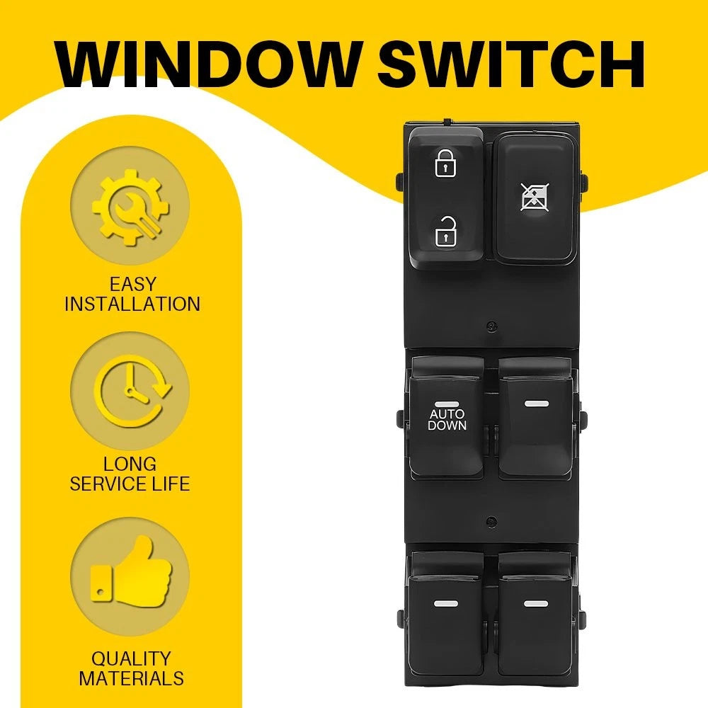 Left Master Power Window Control Switch For 2011-16 Kia Sportage 935703W000WK EA 6B93BC-57