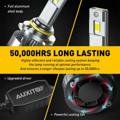 9005 H11 LED Headlights Kit Combo Bulbs 6500K High Low Beam White Bright Y19 EOA 6B93BC-57