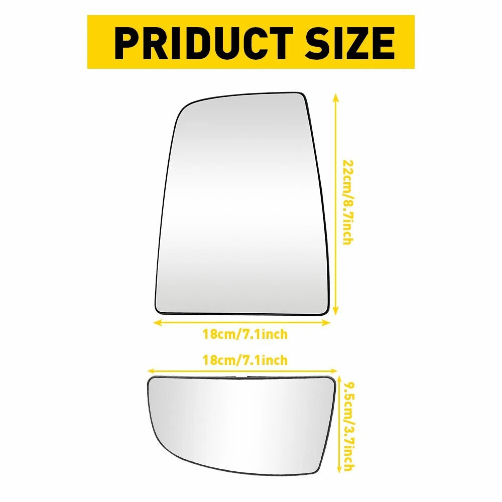 Mirror Upper/Lower Glass Driver Left for LH Side Ford Transit Van 150 250 350 HD 6B93BC-57