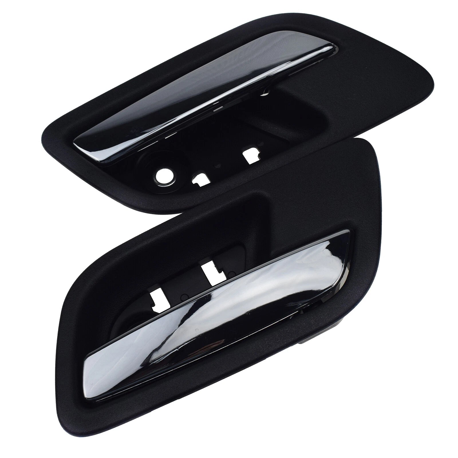 Rear Left Right Inside Door Handle Chrome Black for 2007-2013 Cadillac Escalade 6B93BC-57