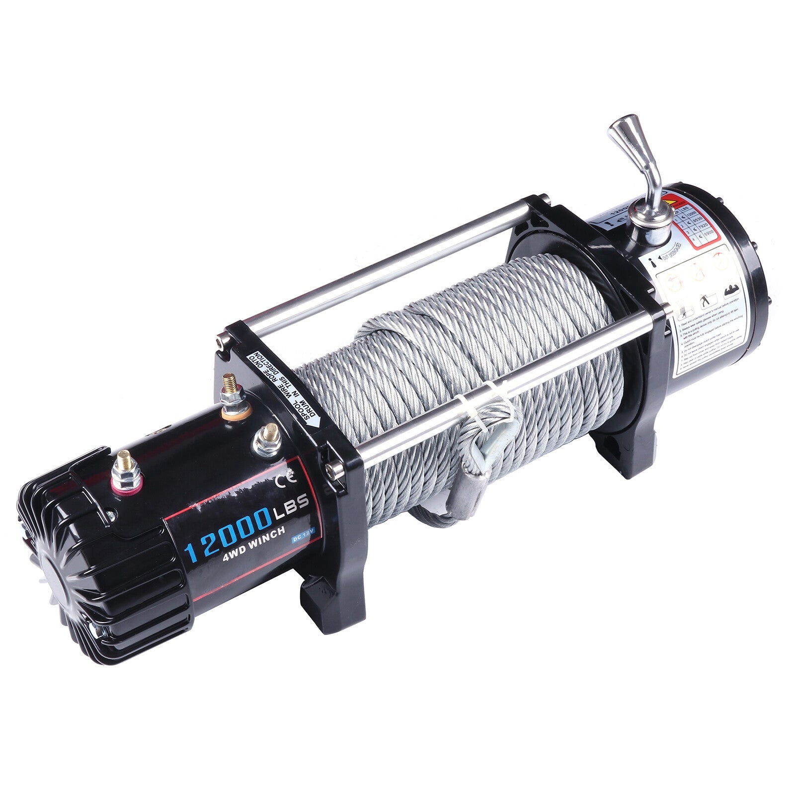 For 1960-2018 Toyota 12000LBS Steel Rope Off Road 4WD 12V Electric Winch Towing 6B93BC-57