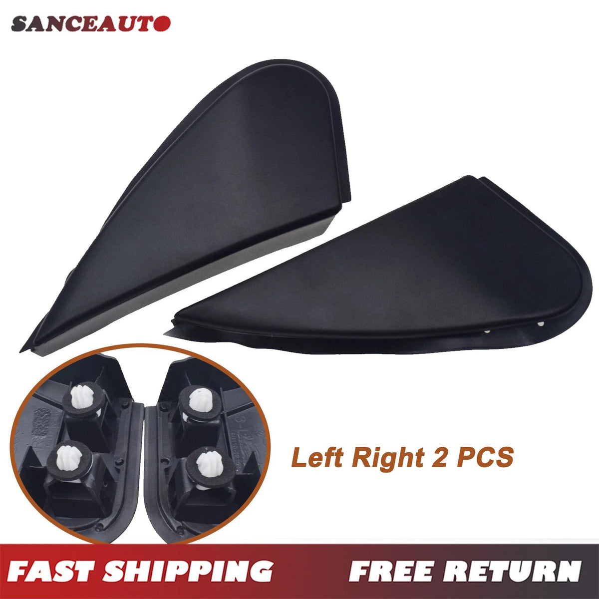 Left Right For Toyota Corolla 2014-2016 Side Mirror Corner Triangle Cover Trim 6B93BC-57