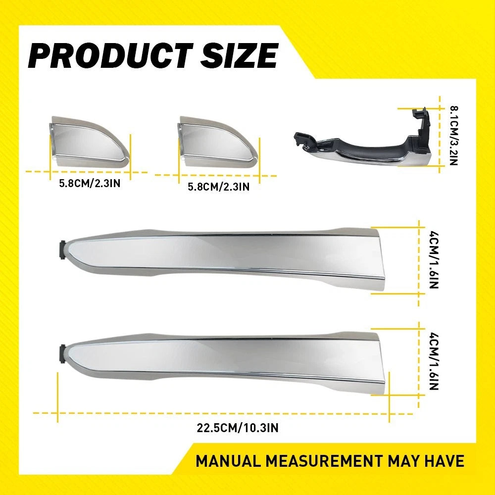 2X Outside Exterior Door Handle Front Rear Passenger For 16-21 Hyundai Tucson EA 6B93BC-57