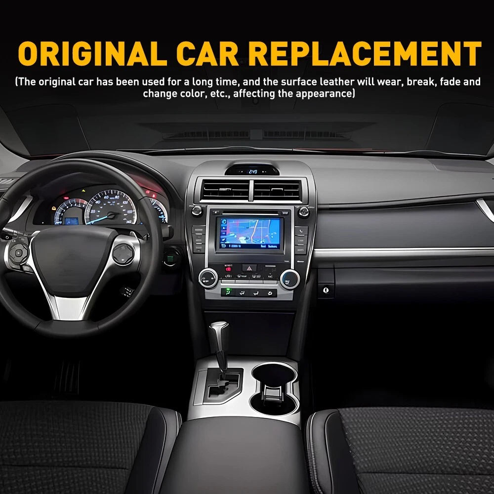 Fits For 2012-2017 Toyota Camry Leather Center Console Lid Armrest Cover Black A 6B93BC-57