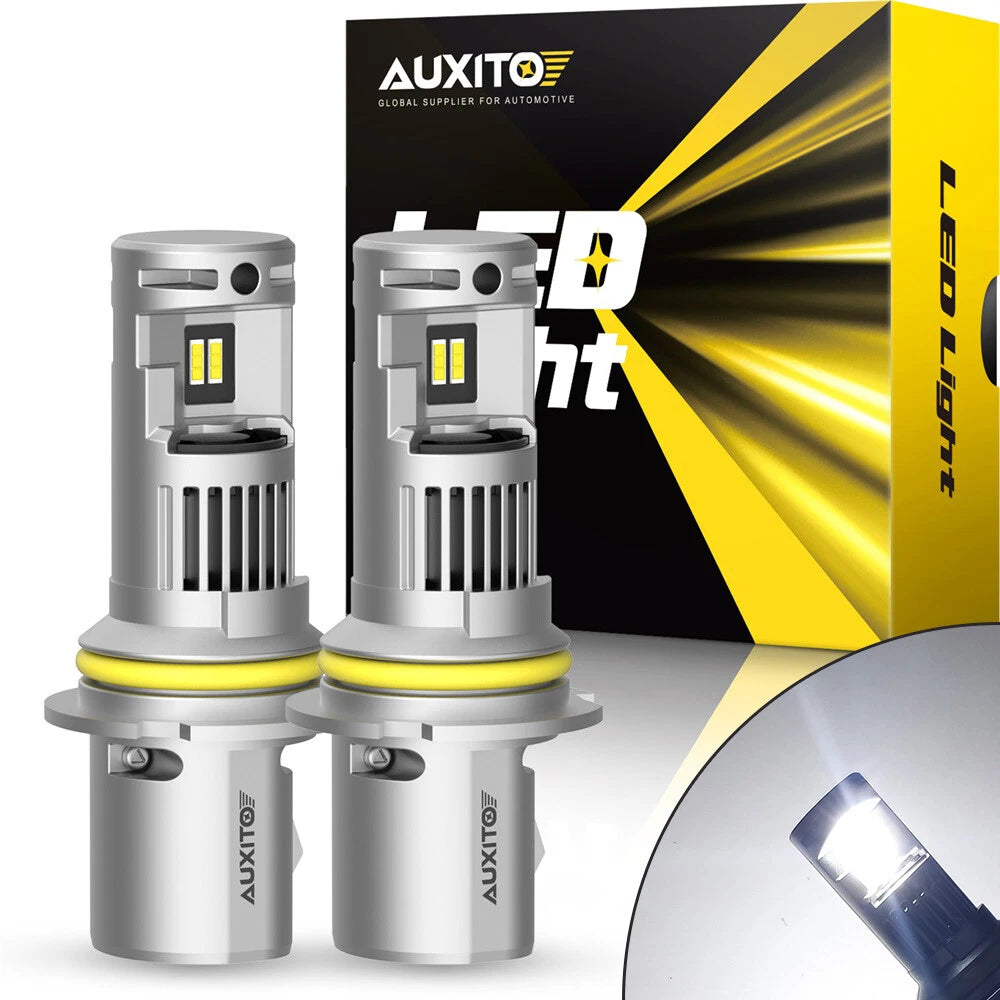 2x AUXITO 9004 HB1 LED Headlight Bulbs Kit 6000K High Low Beam White Q16 EOA AUXITO