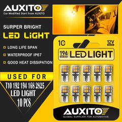 10X Canbus T10 LED Side Marker Lights Bulbs 168 192 2825 Amber Yellow 3000K 14E 6B93BC-57