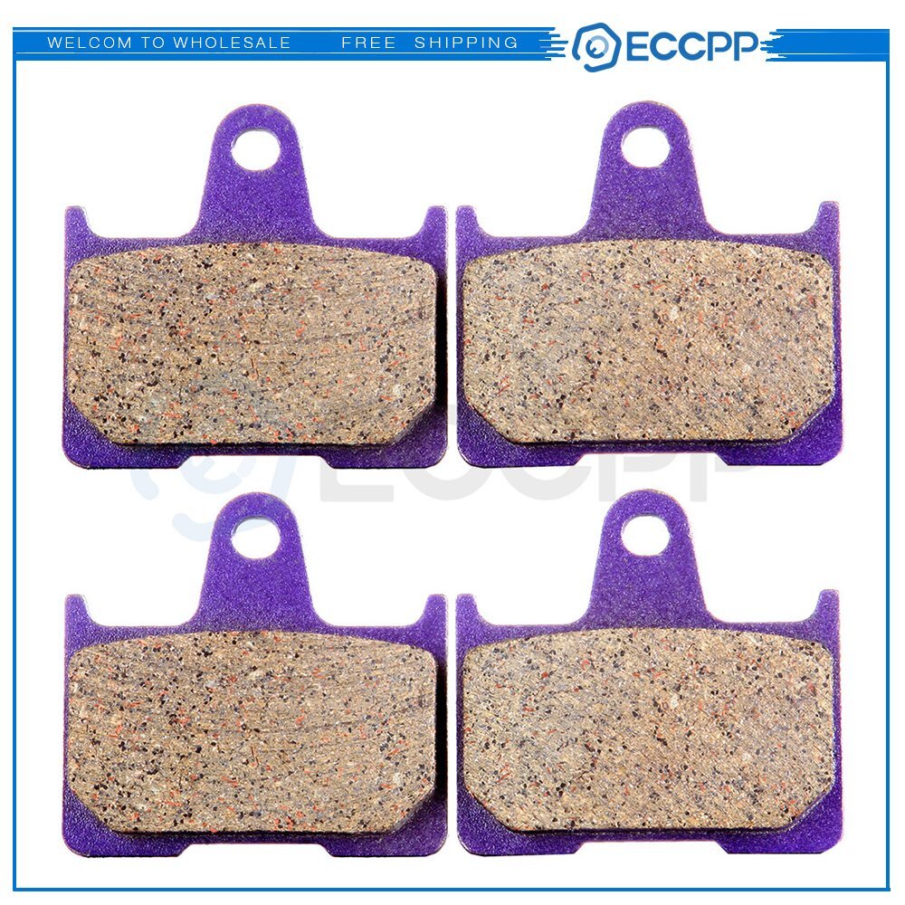 2 Pair Brake Pads For 2004-2005 Suzuki GSXR600 GSXR750 GSXR1000 Carbon Fiber 6B93BC-57