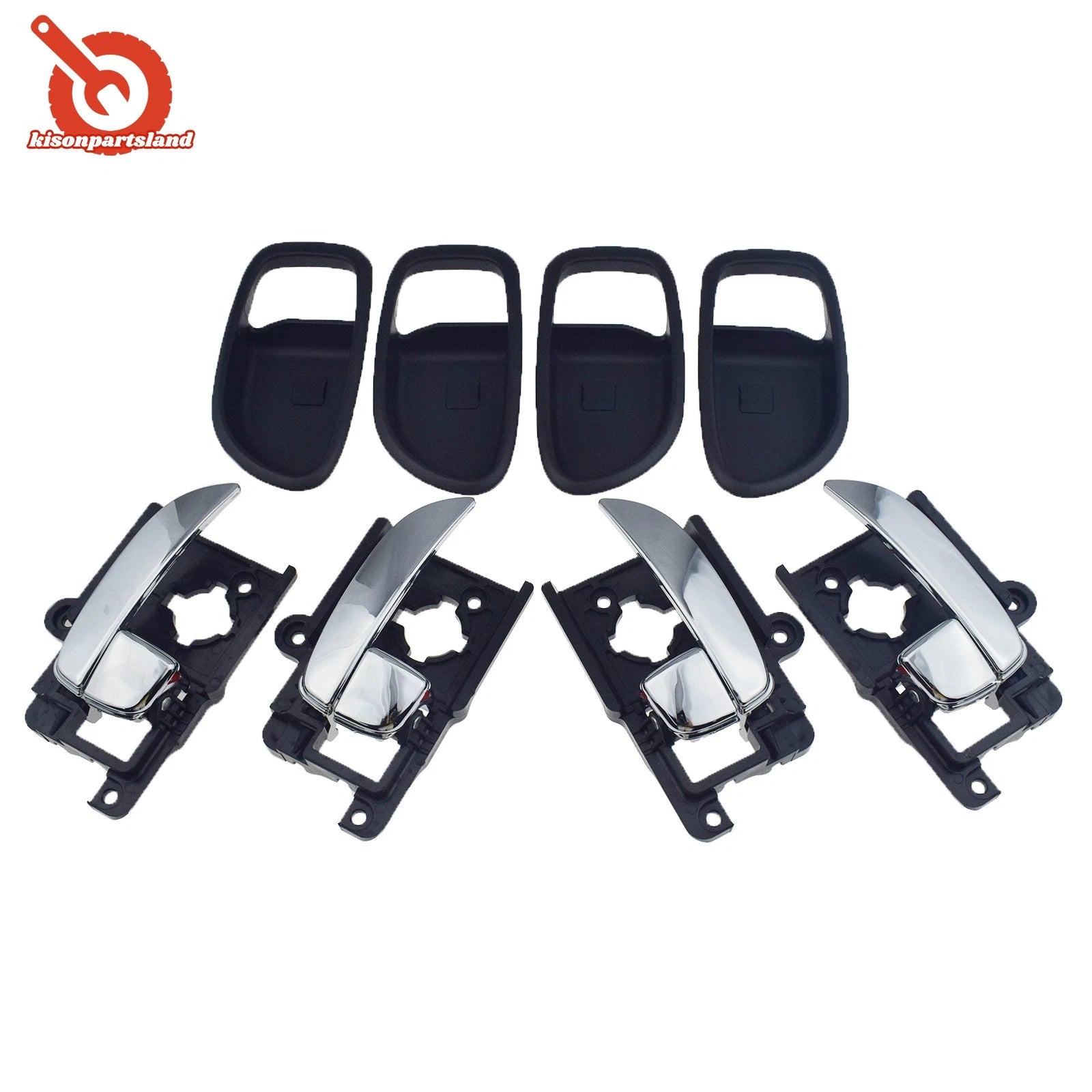 Front Rear LH RH Inside Inner Door Handle & Bezel 8pcs For 07-10 Hyundai Elantra 6B93BC-57