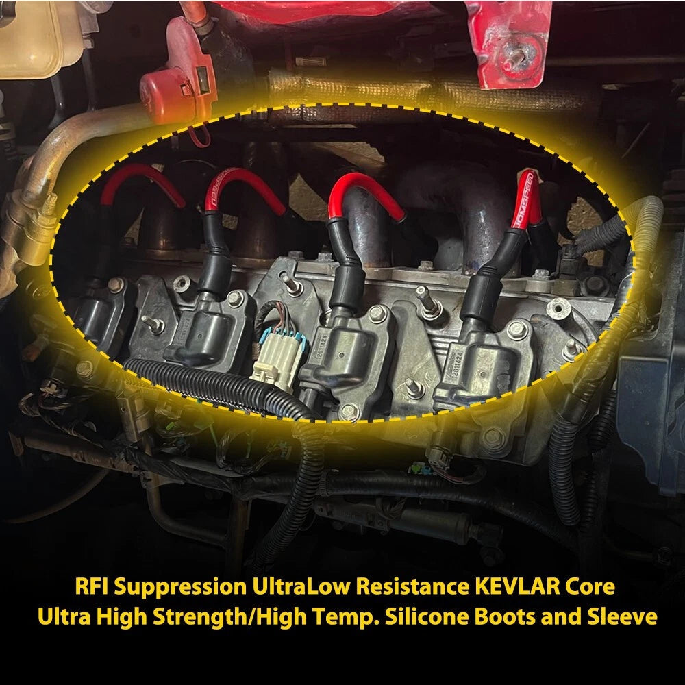 10.5 mm FOR LSx LS1 LS2 LS3 LS6 LS7 High Heat Spark Plug Ignition Wires Set EA 6B93BC-57
