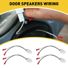 4X Car Speaker Door Wire Harness Plug Adaptor Replacement For Journey Dodge Jeep 6B93BC-57