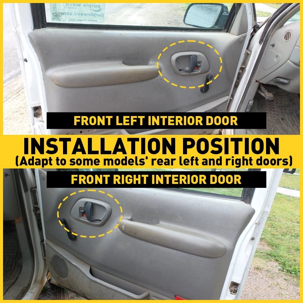 1Pair Gray Inside Door Handle For 1995-00 Chevy Silverado C1500 GMC Sierra K2500 6B93BC-57