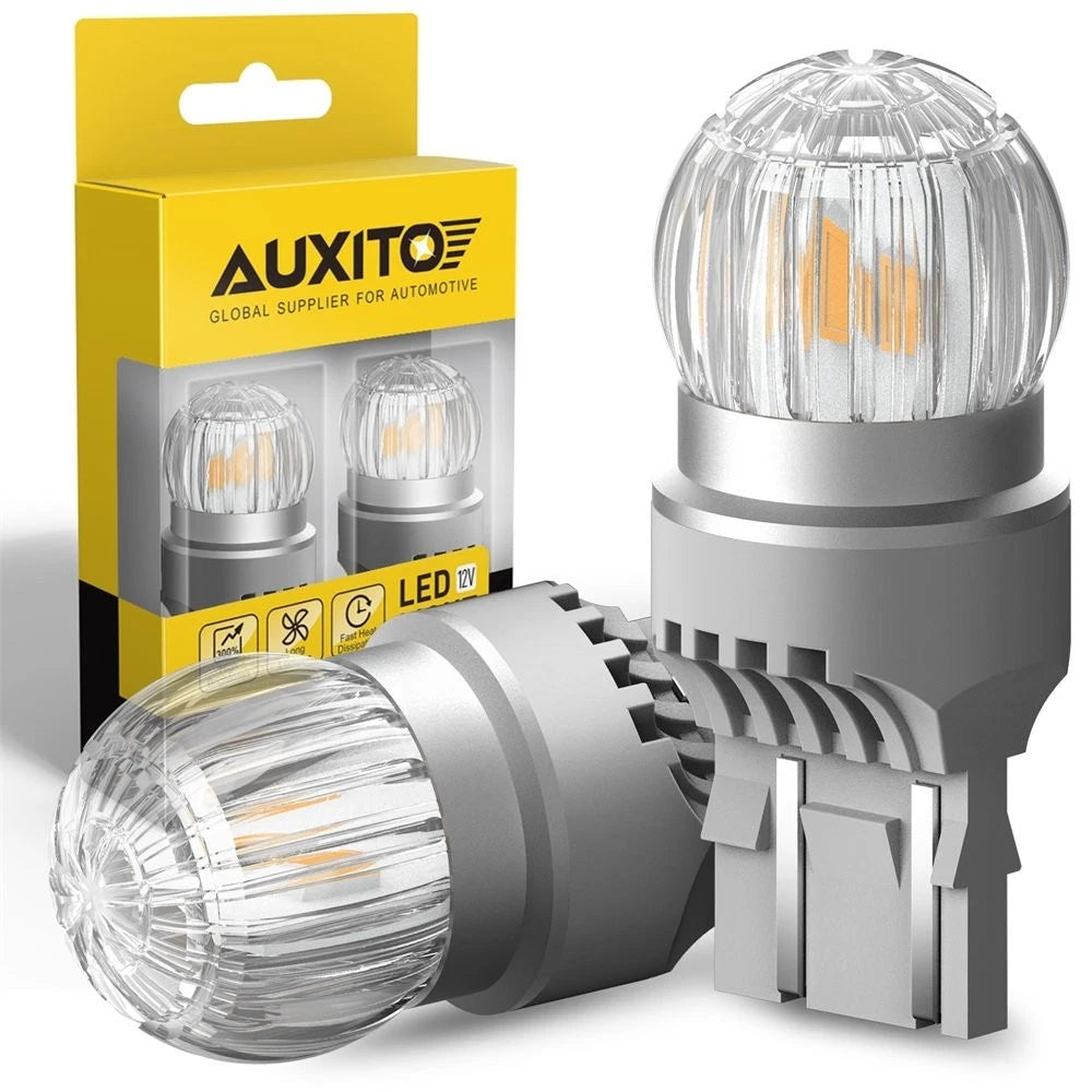 AUXITO Yellow 7443 7440 LED Turn Signal Parking Light Corner Bulbs Amber 6T EOA AUXITO
