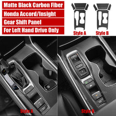 Carbon Fiber Pattern Center Console Molding Sticker Decals For Honda Accord 10th