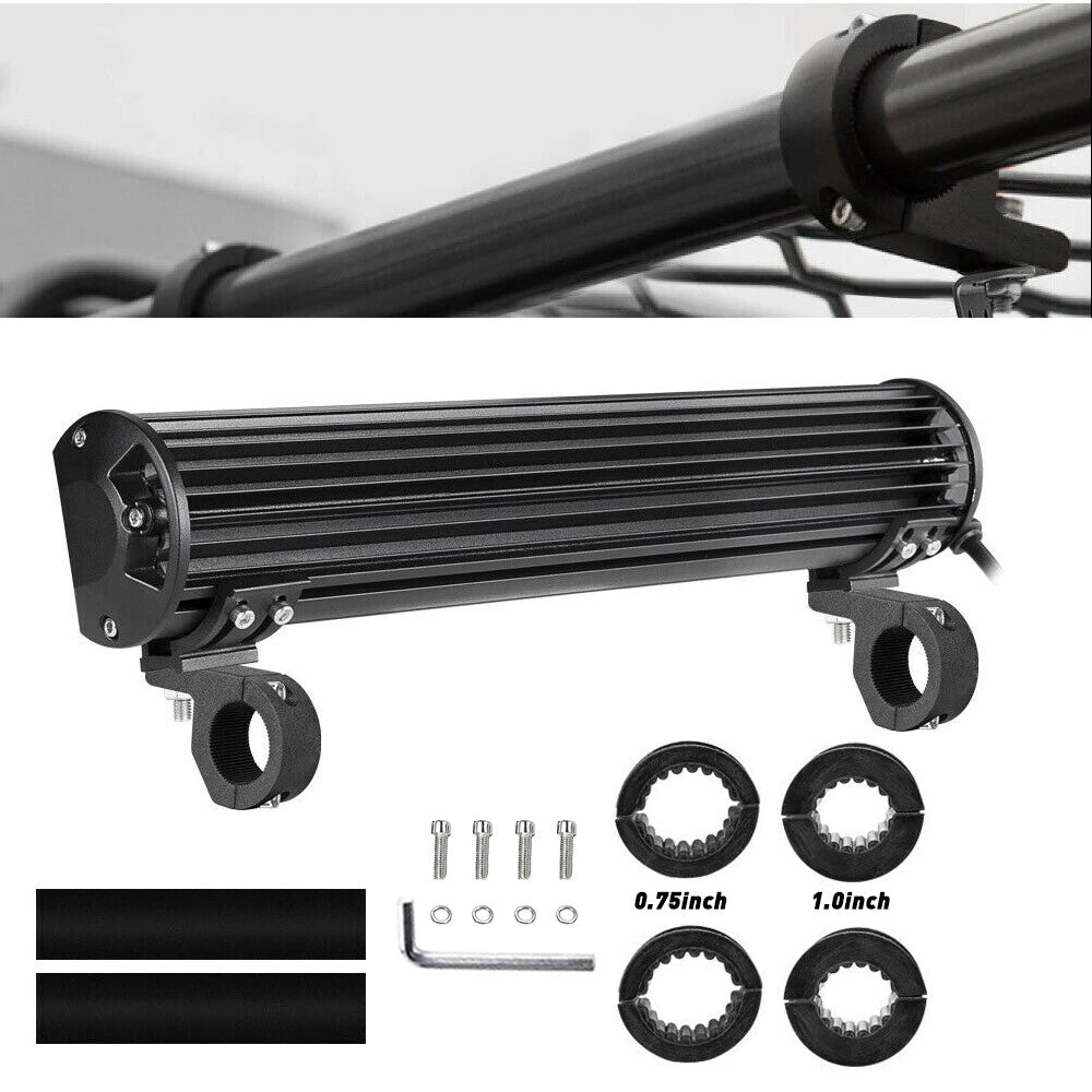 4x 1.25" Tube BullBar Mount Bracket Clamps Fog Road Off Roof Cage LED Light Bar 6B93BC-57