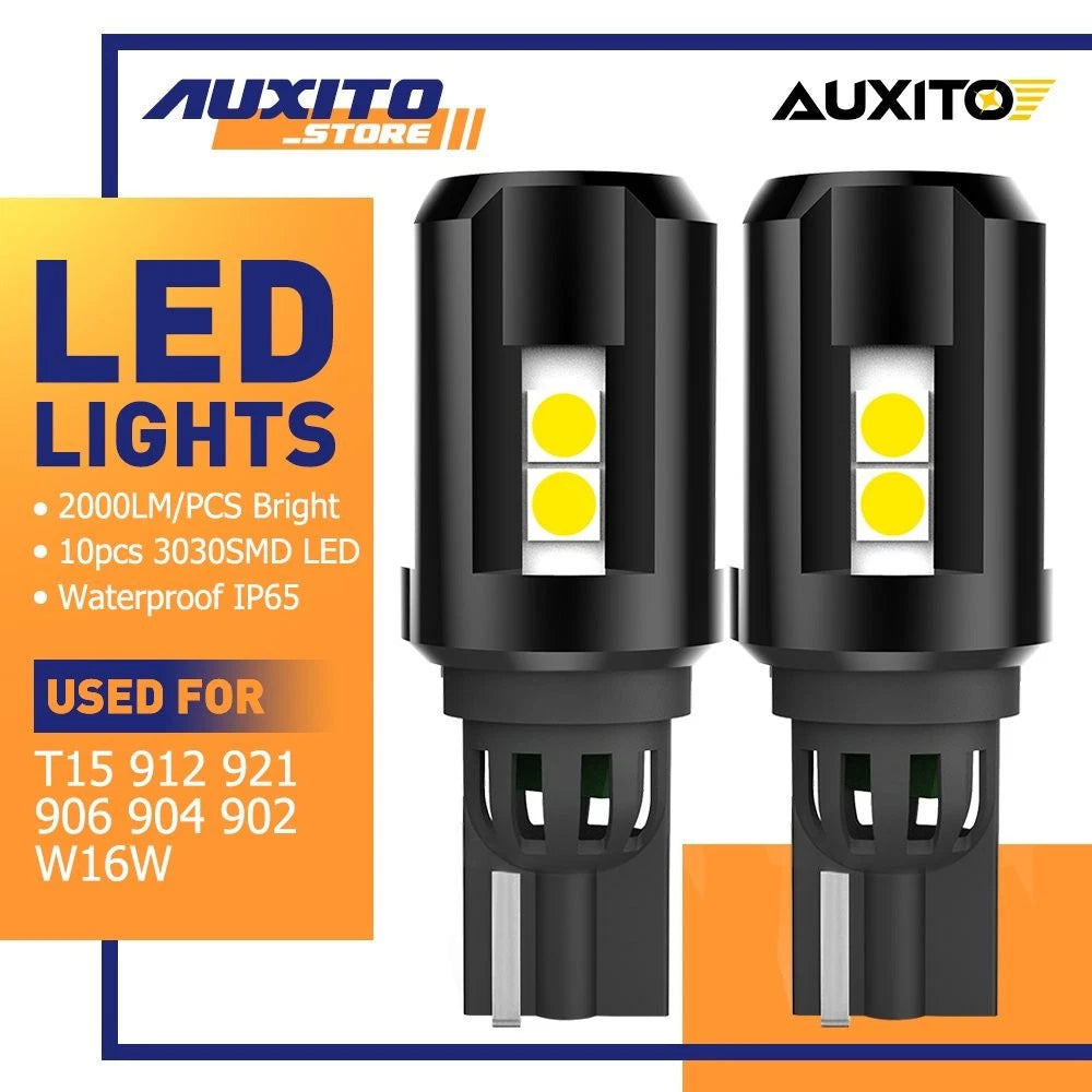 AUXITO 912 921 T15 LED Backup Reverse Light Error Free 6500K White 4000LM B AUXITO