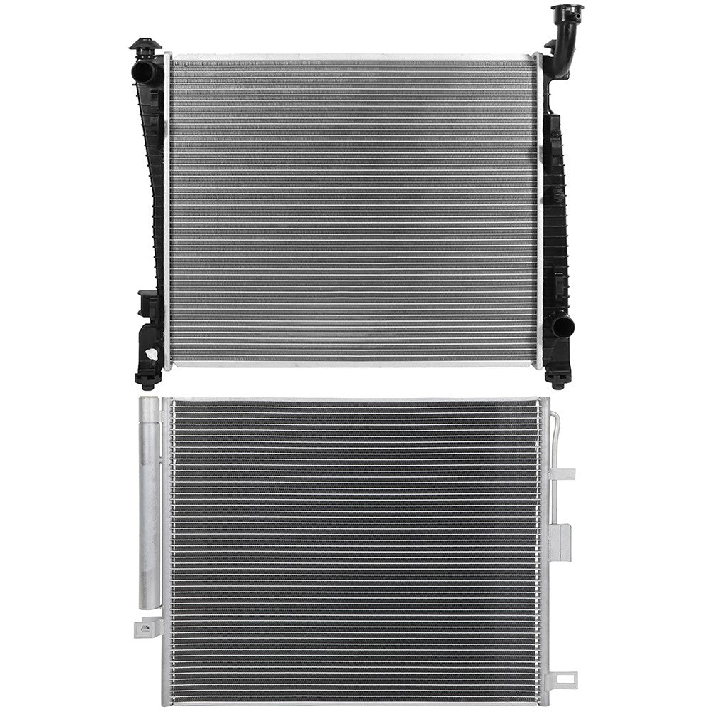 Aluminum Radiator & AC Condenser Cooling Kit For 2015 2017-2020 Dodge Durango 6B93BC-57