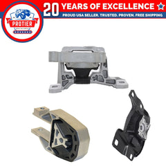 Motor & Trans Mount 3PCS Set Fit 17-19 Ford Escape 1.5L/ 13-16 Escape 1.6L 6B93BC-57