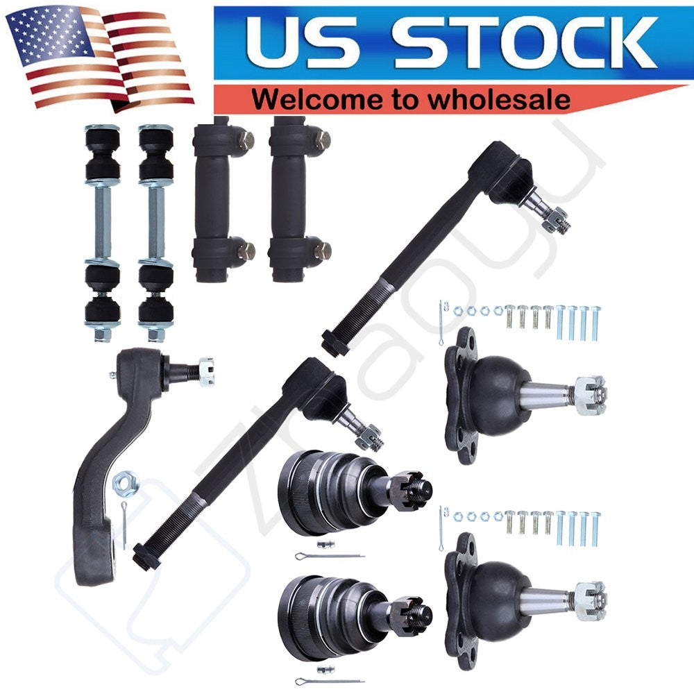 11PCS Front Ball Joints Tie Rods Sway Bars For 1998 Chevrolet C1500 Suburban