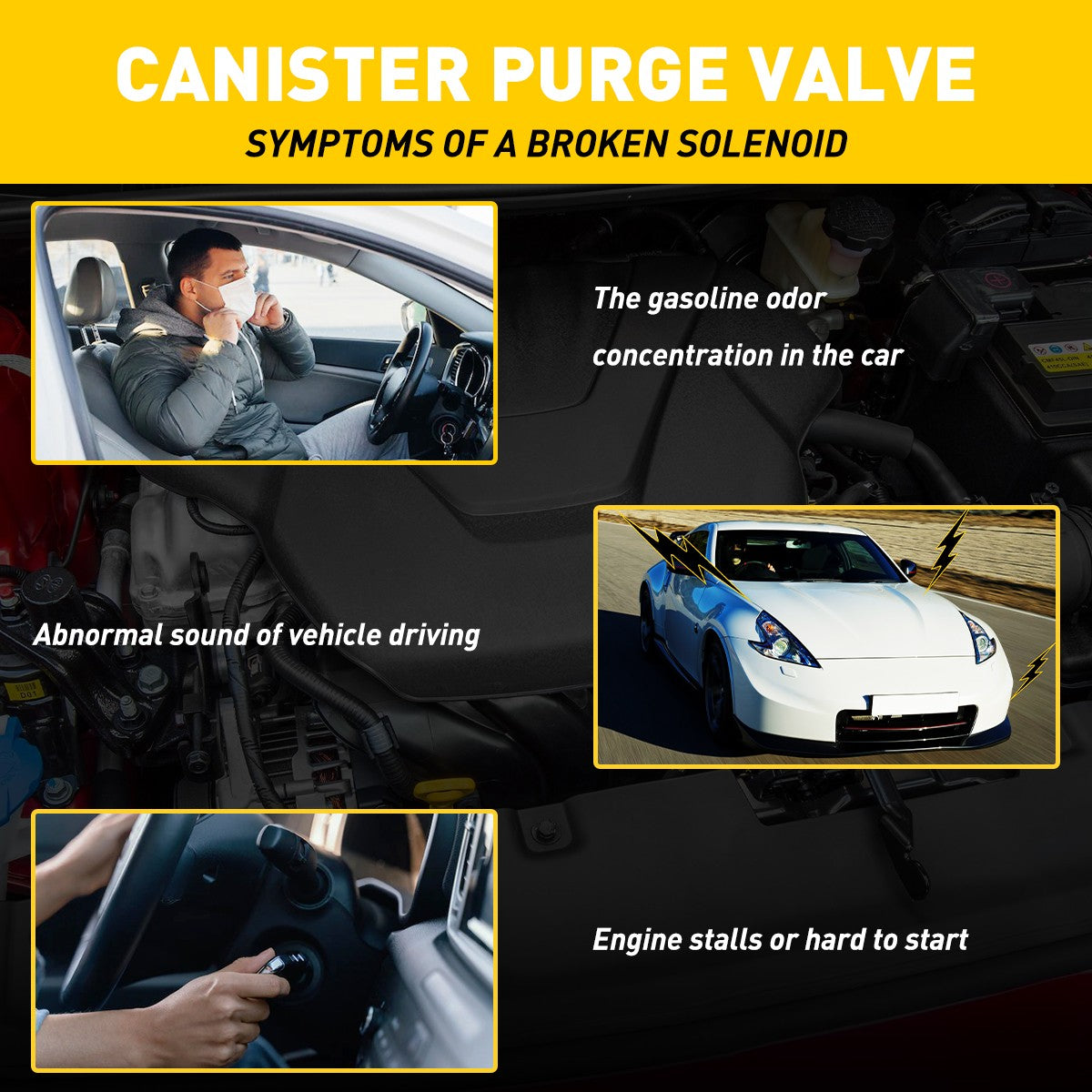 Canister Purge Valve For 07-13 Chevy Tahoe Silverado GMC Yukon Escalade 12597341 6B93BC-57