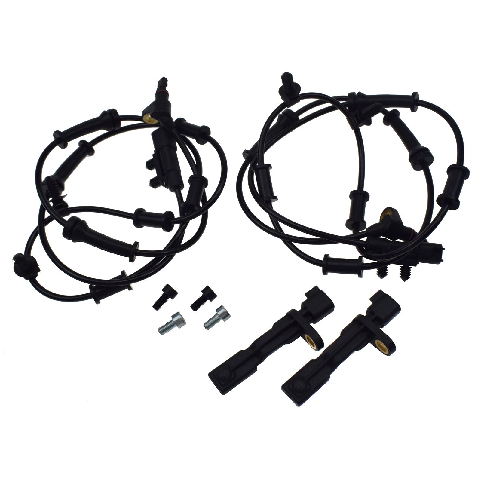 4 Pcs ABS Sensor + Connector for Jeep Liberty Wrangler Dodge Nitro 52125003AB 6B93BC-57