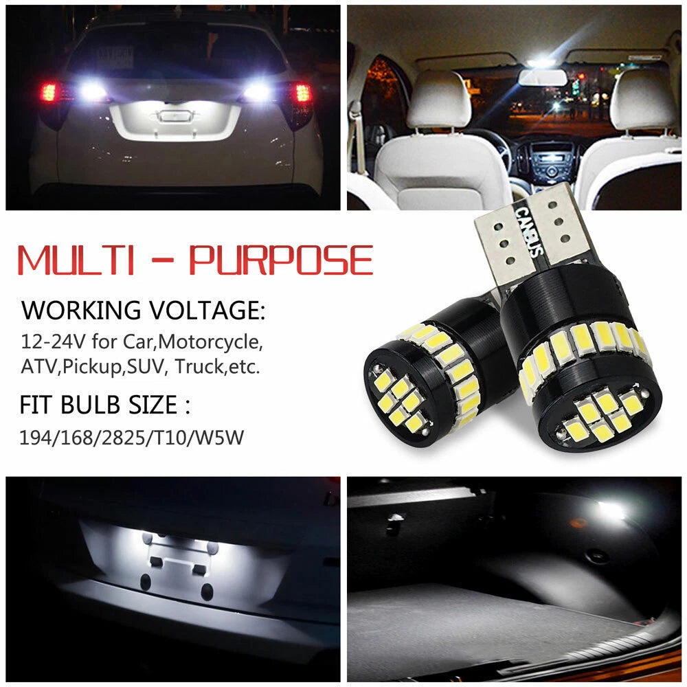4X Canbus T10 168 194 LED Light Parking Bulb for 13-15 Honda Accord Sedan Coupe 6B93BC-57