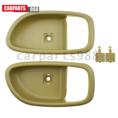 2Pcs Left Right Beige Interior Door Handle Bezel For 2007-2010 Hyundai Elantra 6B93BC-57