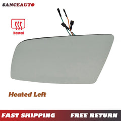 Left Driver 4 Pin Door Mirror Glass W/ Connector Heated For BMW E60 E61 E63 E64 6B93BC-57