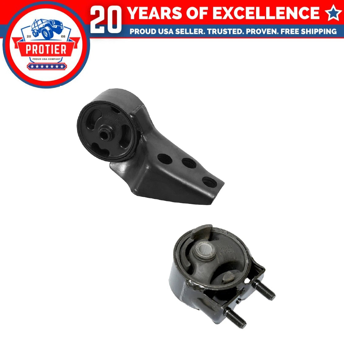 Front R/ Engine Motor & Trans Mount Set 2PCS for 1994 - 1997 Ford Aspire 1.3L 6B93BC-57