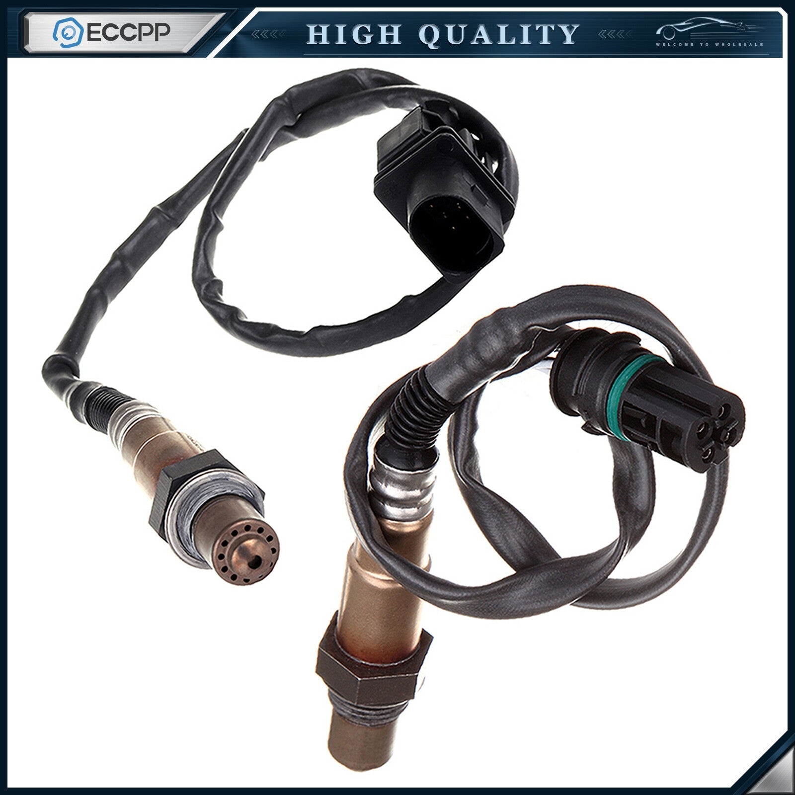 2pcs Upper & Under Air Fuel Ratio Sensor O2 Oxygen Sensor for 06 BMW 530xi 3.0L 6B93BC-57