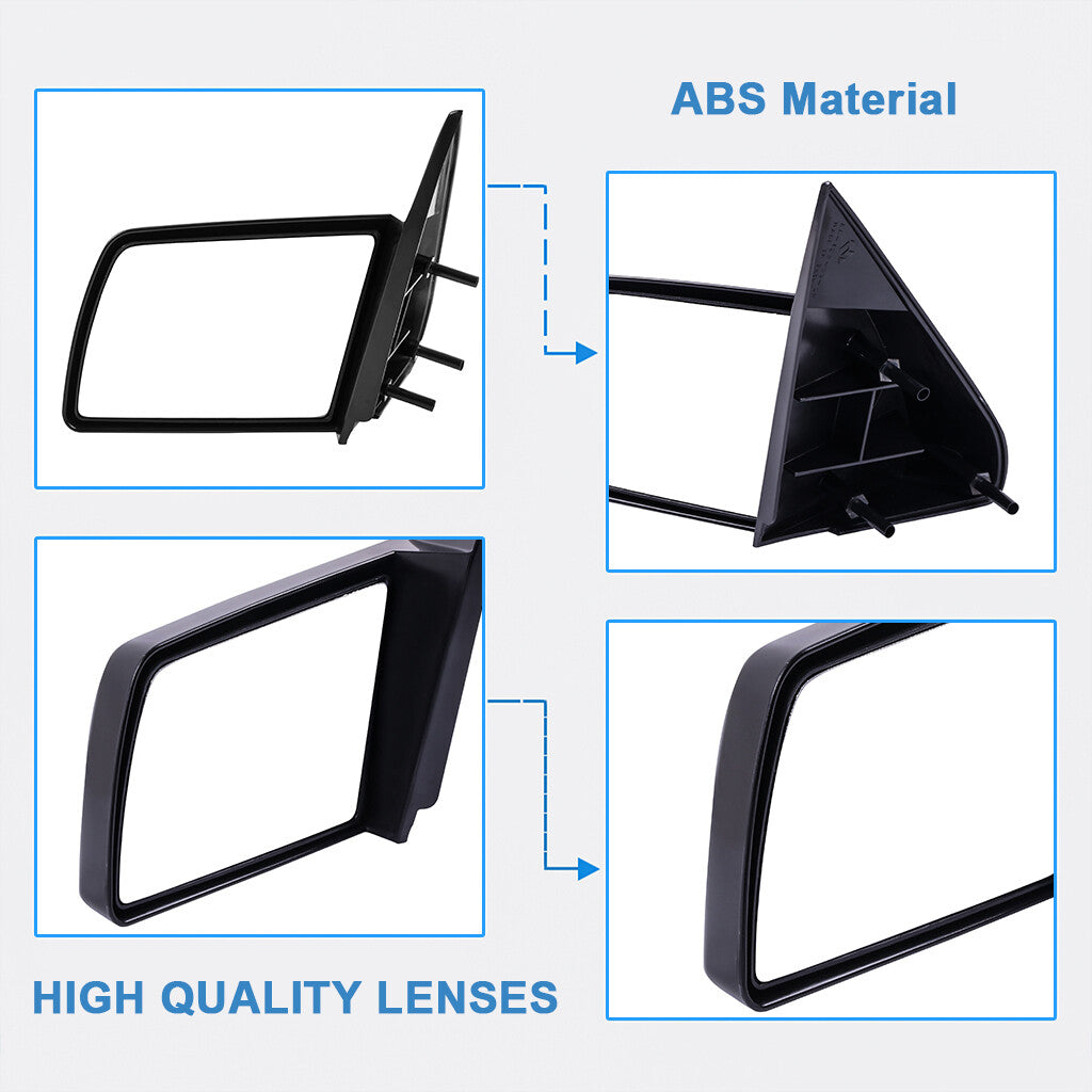 Driver Left Side Manual Mirror For 1988-1999 GMC Chevy C/K Pickup 6B93BC-57