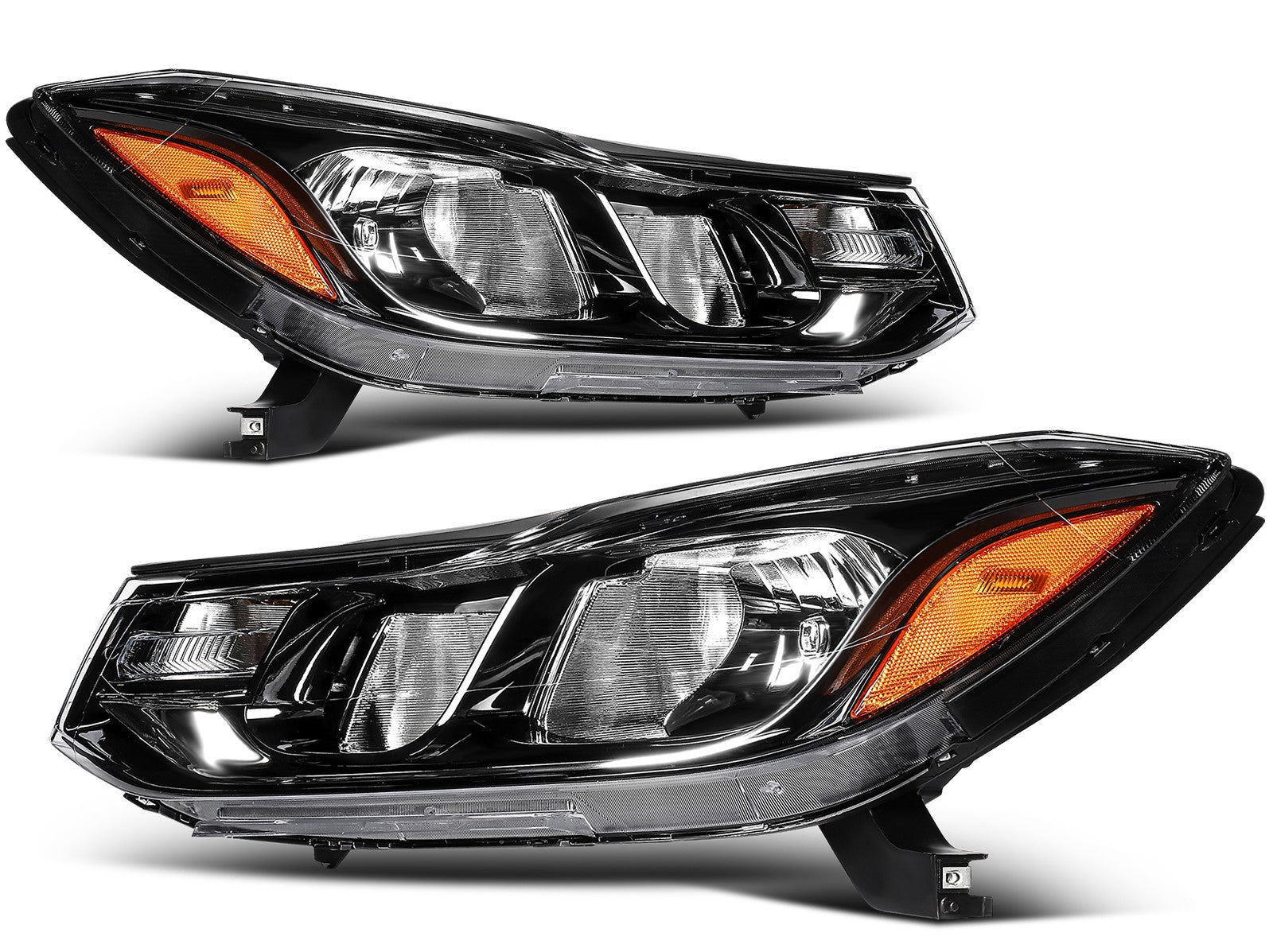 ECCPP Headlights Assembly For Chevrolet Trax LS 1.4L 1.8L 2017-2022 Pair Black 6B93BC-57