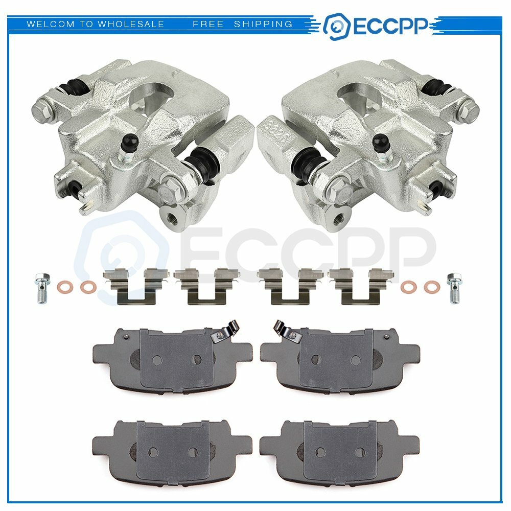 Rear Brake Calipers Brake Pads Set 6Pcs For 2001-2006 Acura Mdx 19B2675 19B2674 6B93BC-57