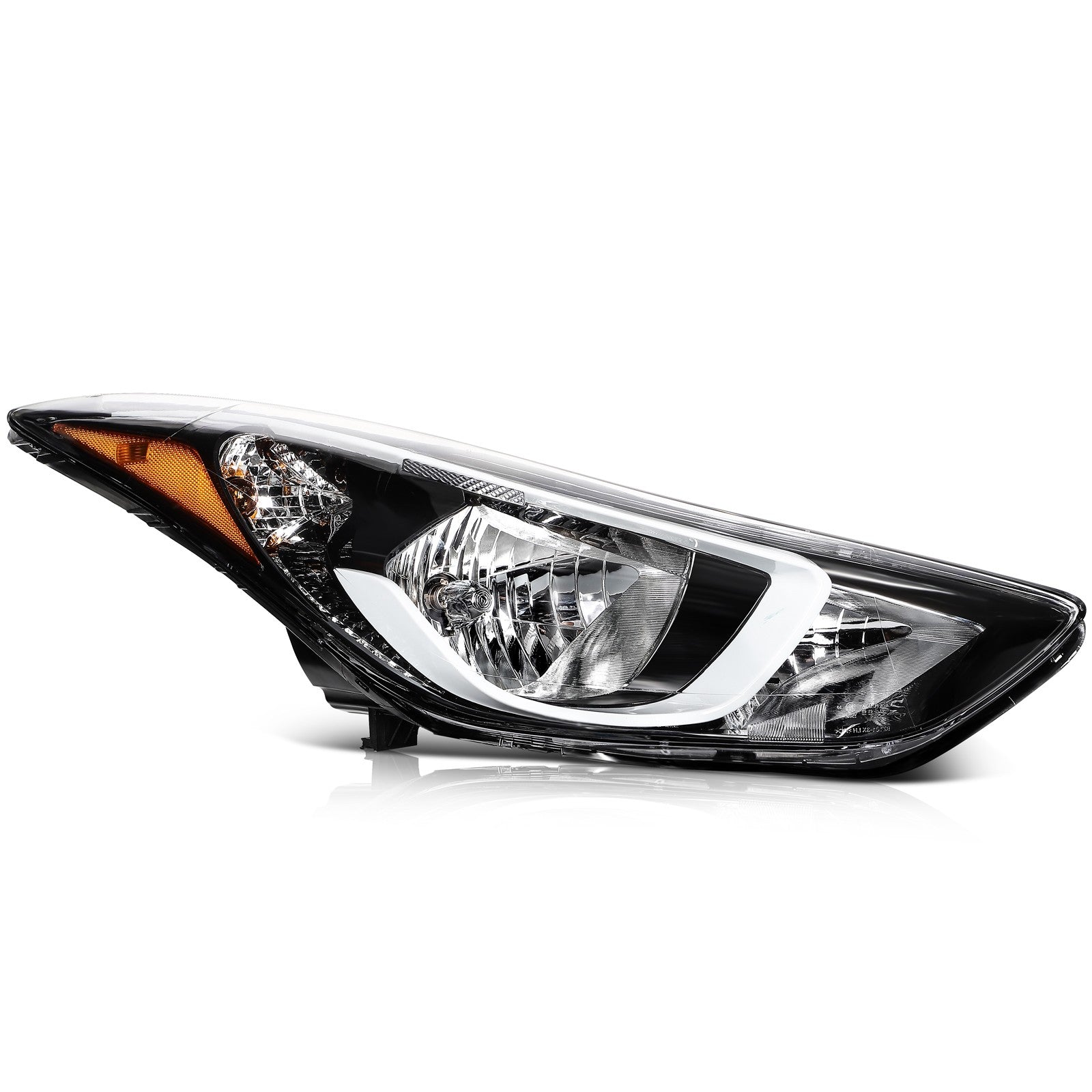 Passenger Side For 2014-2016 Hyundai Elantra Black Housing Headlights Assembly 6B93BC-57