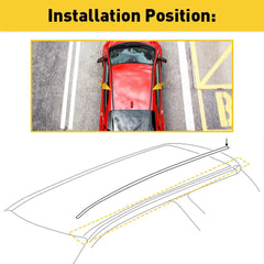 A Black Pair Roof Trim Molding Kit LH&RH For 2012-2015 Honda Civic Sedan 4-Door 6B93BC-57