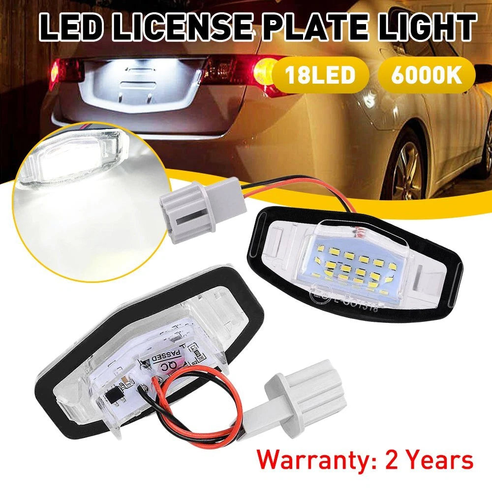 2X LED License Plate Lights For 7th 8th 9th Gen Honda Civic Car Auto Parts USEOA 6B93BC-57