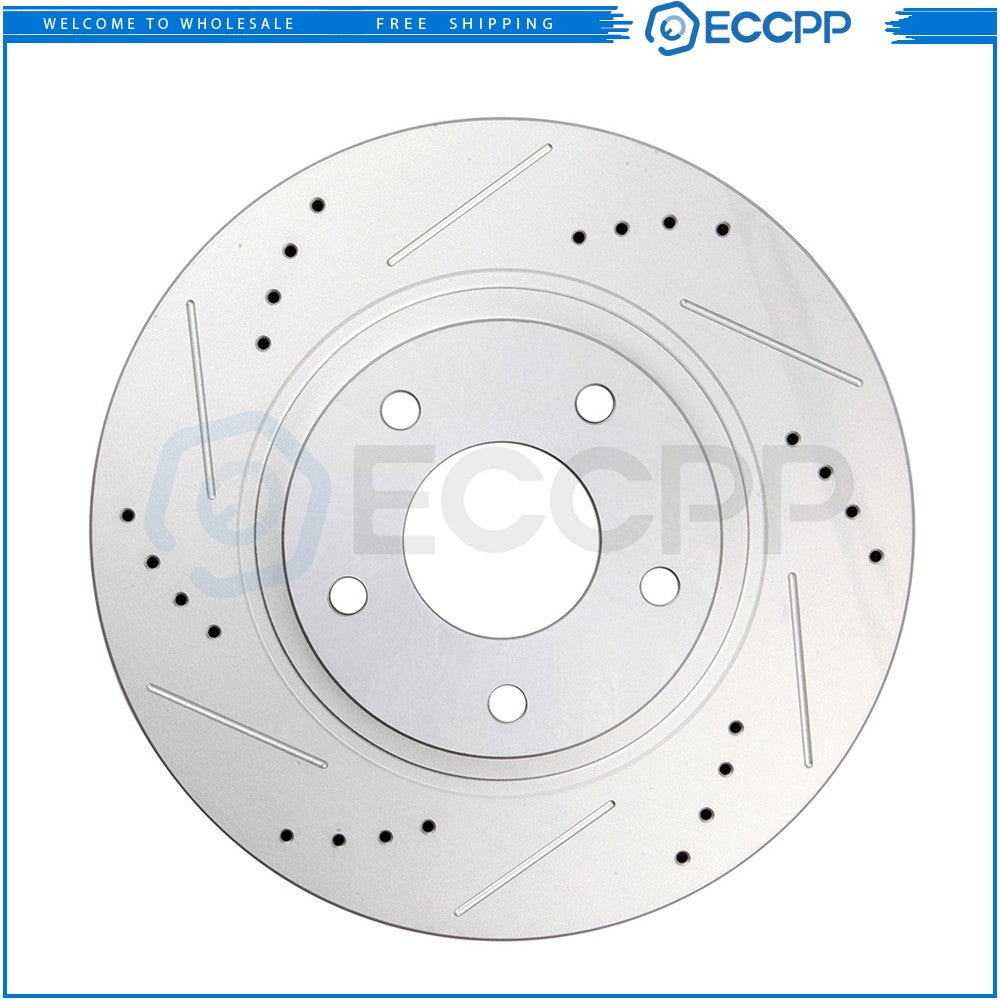 Brake Discs Rotors and Ceramic Pads For Nissan Altima 2002-2006 Front Drill Slot KOEEP