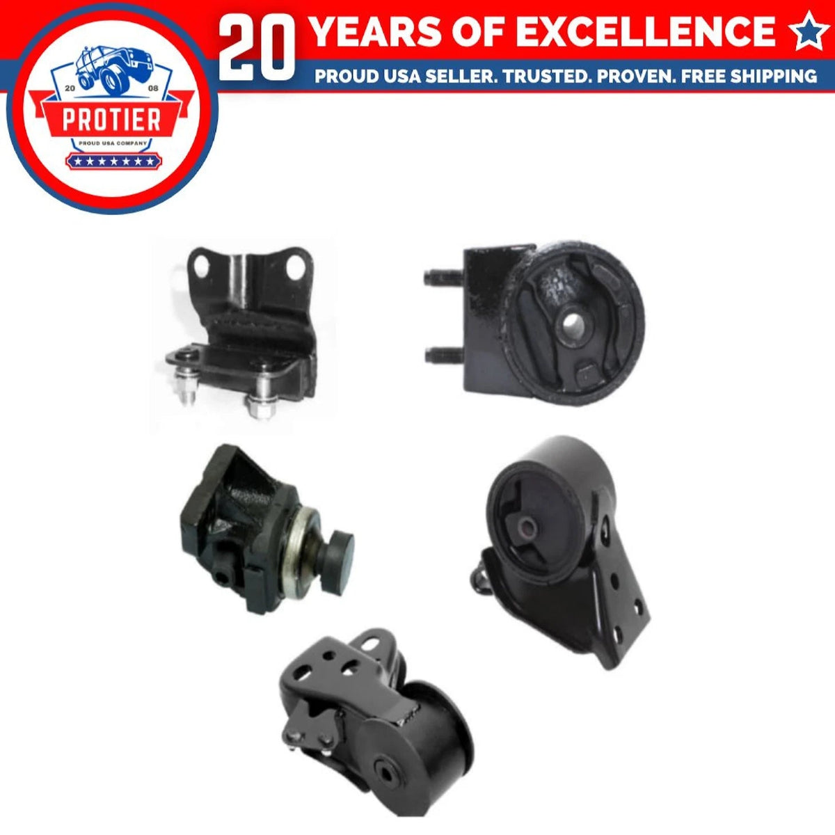 Engine & Trans Mount Set for 1993-1997 Mazda 626 2.5L Auto 6B93BC-57