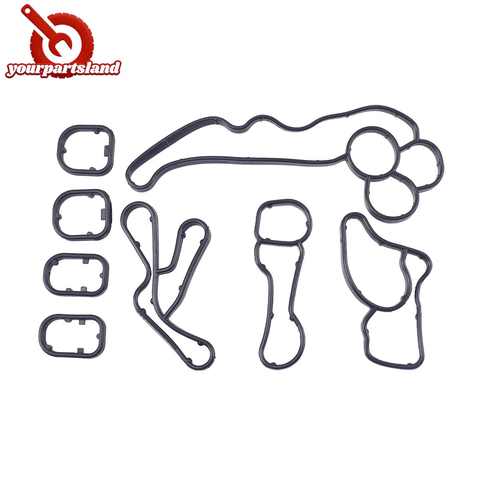 Oil Filter Housing Seal Gasket SET For BMW E90 E71 F01 F10 N47N N57N 11428580680 6B93BC-57