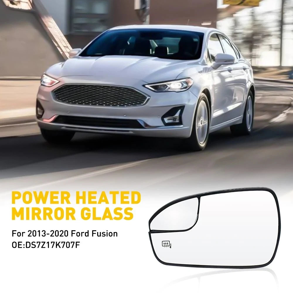 For 2013-2020 Ford Fusion DRIVER Side LH View Mirror Glass Power Heated Left EOA 6B93BC-57