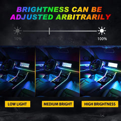RGB Symphony Car Interior Atmosphere LED Acrylic Guide Fiber Ambient Optic Light 6B93BC-57