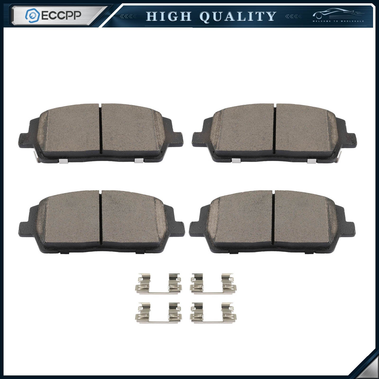 Front Ceramic Pads for 2020 2021 2022 2023 Hyundai Palisade Kia Telluride 6B93BC-57