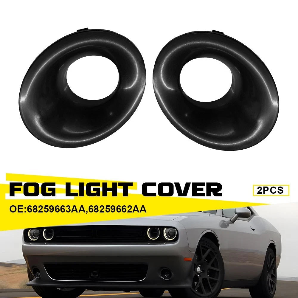 For 2015-2023 Dodge Challenger Bumper Fog Light Bezel Trim Covers Left Right EOA 6B93BC-57
