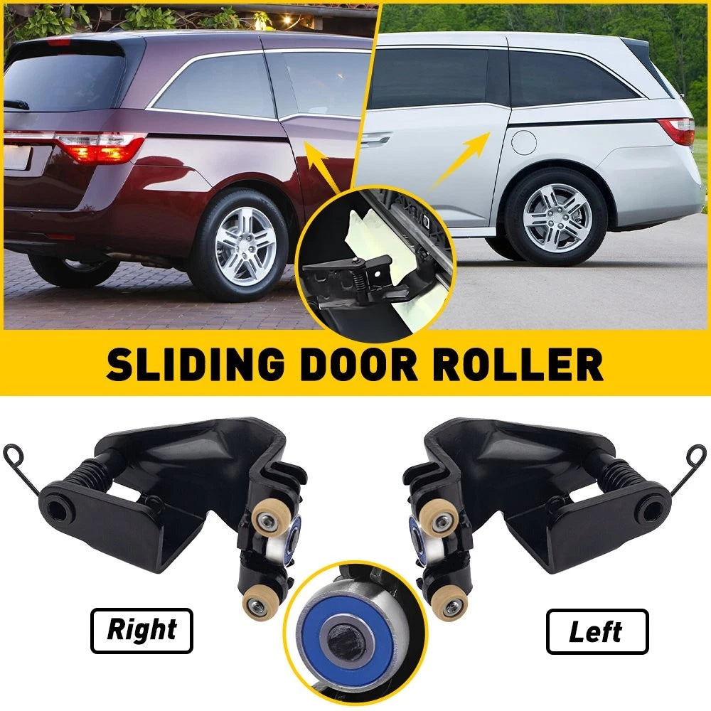 2PCS RH LH Side Sliding Door Power Center Roller For Honda Odyssey 2005-2010 6B93BC-57