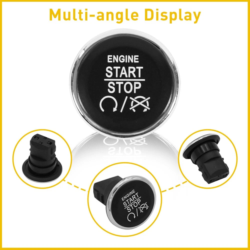 Ignition Start Stop Push Button for 2008-2016 Chrysler Ram Dodge Jeep 1FU931X9AB 6B93BC-57